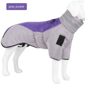 New Winter Pet Thickened Cotton Coat (Option: Greyish Purple-5XL)