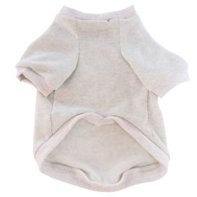 Pet Clothes Fleece-lined Thickened Solid Color Hoodie (Option: Gray-XXL)